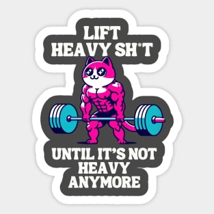 Lift heavy sh*t until it's not heavy anymore Sticker